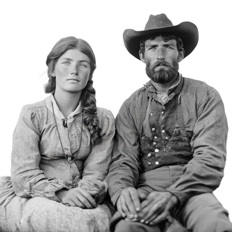 Pioneer Couple Vinyl Car Decal Sticker – Waterproof & UV-Resistant 8"