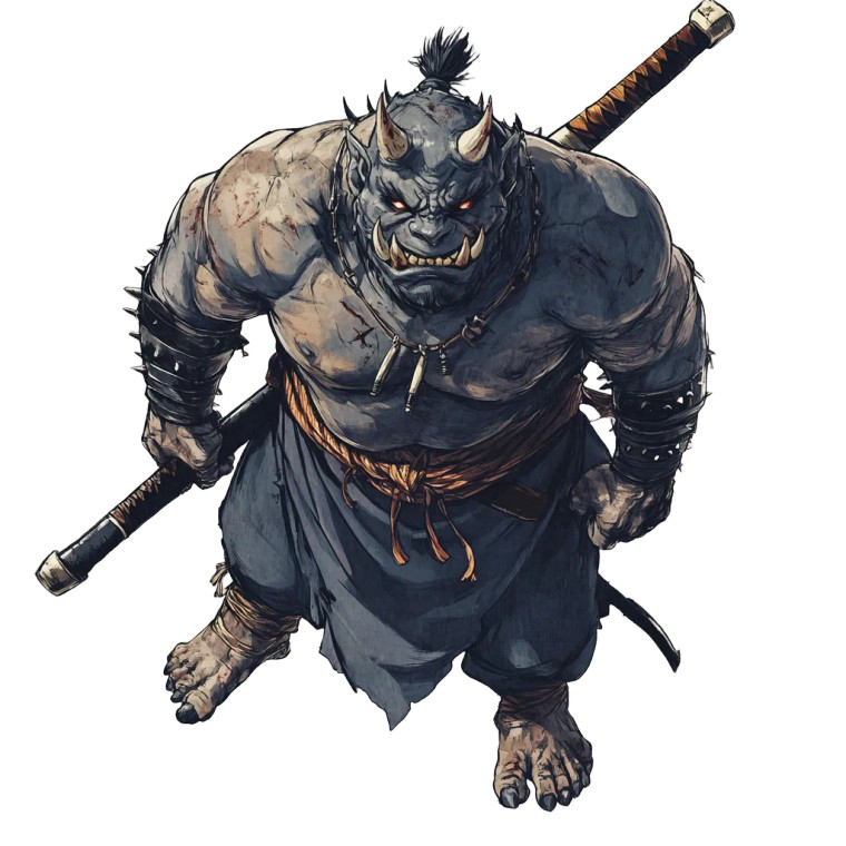 Demonic Ogre Warrior Vinyl Car Decal Sticker – Waterproof & UV-Resistant 8"