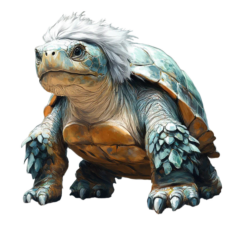 Giant Fuzzy Turtle Vinyl Car Decal Sticker – Waterproof & UV-Resistant 8"