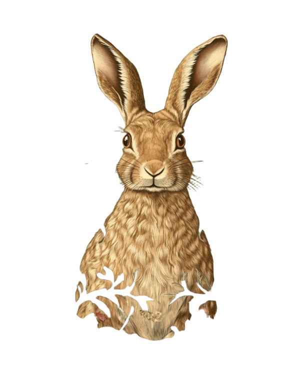 Graceful Hare Vinyl Car Decal Sticker – Waterproof & UV-Resistant 8"