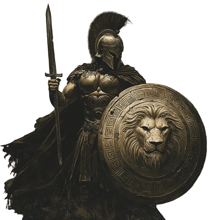 Spartan Warrior Hero Vinyl Car Decal Sticker – Waterproof & UV-Resistant 8"