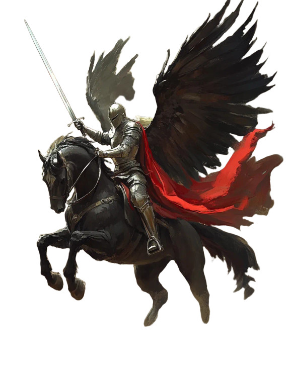 Brave Knight Charging Vinyl Car Decal Sticker – Waterproof & UV-Resistant 8"