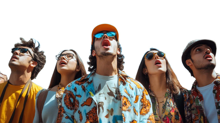 Surprised Sky Gazers Vinyl Car Decal Sticker – Waterproof & UV-Resistant 8"