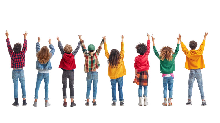 Cool Kids Reaching Vinyl Car Decal Sticker – Waterproof & UV-Resistant 8"