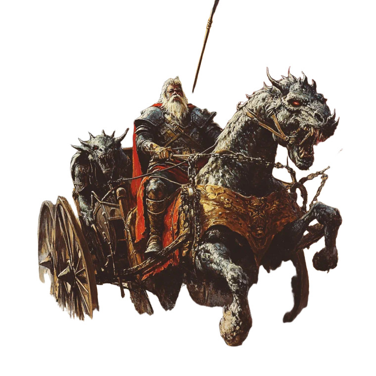 Knight In Gorgon Chariot Vinyl Car Decal Sticker – Waterproof & UV-Resistant 8"