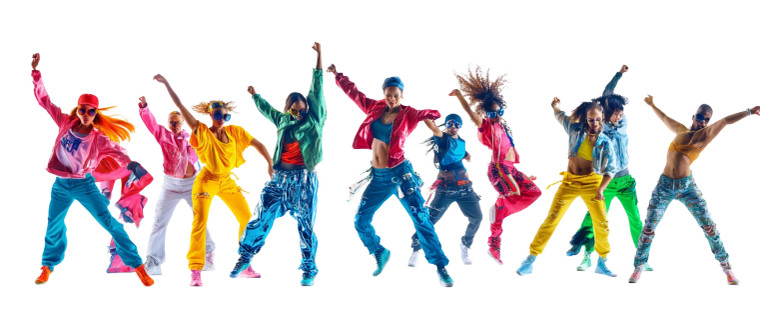 Colorful Rock Dancers Vinyl Car Decal Sticker – Waterproof & UV-Resistant 8"
