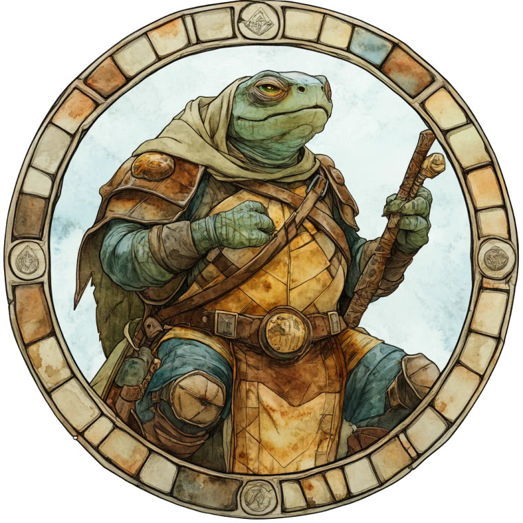 Tortle Cleric Token Vinyl Car Decal Sticker – Waterproof & UV-Resistant 8"
