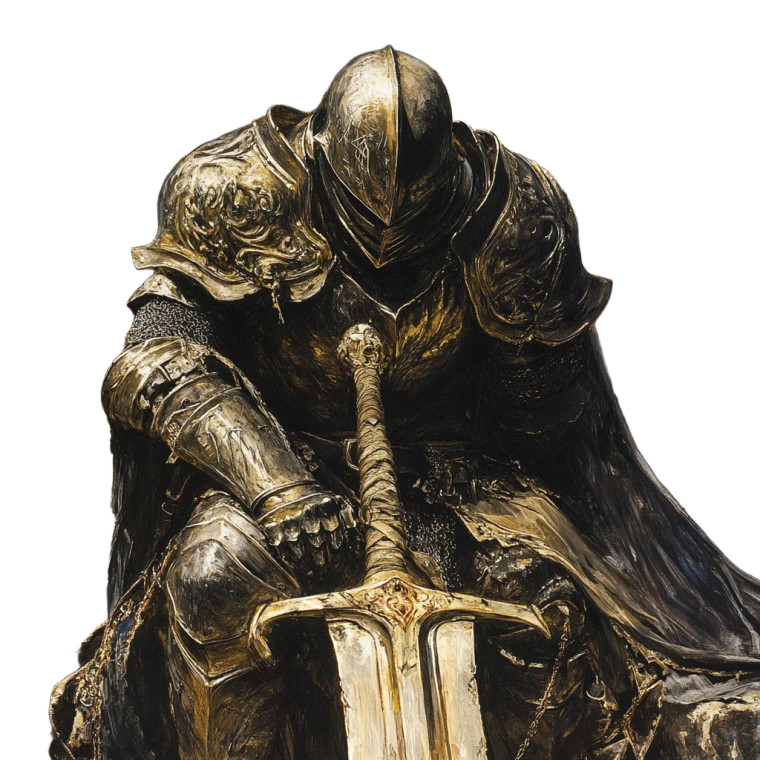 Evil Paladin Vinyl Car Decal Sticker – Waterproof & UV-Resistant 8"