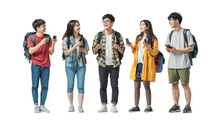 Chinese Tourists Speaking Vinyl Car Decal Sticker – Waterproof & UV-Resistant 8"