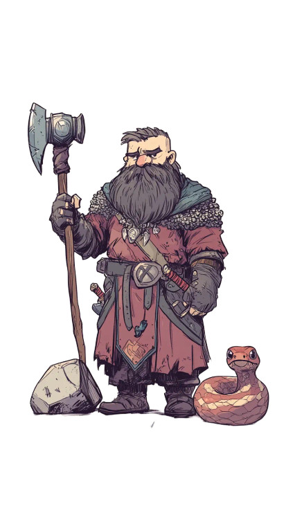 Dwarf Cleric & Yuan-Ti Vinyl Car Decal Sticker – Waterproof & UV-Resistant 8"