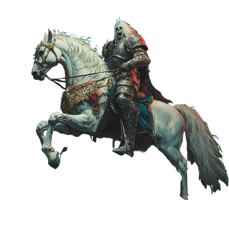 Zombie Knight Lightning Vinyl Car Decal Sticker – Waterproof & UV-Resistant 8"