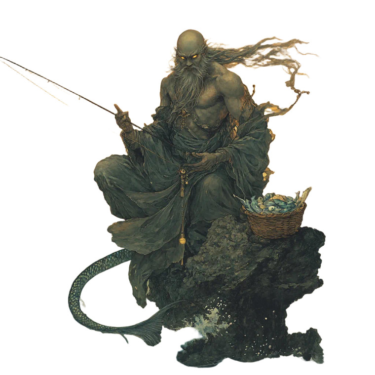 Ebisu, Prosperity God Vinyl Car Decal Sticker – Waterproof & UV-Resistant 8"