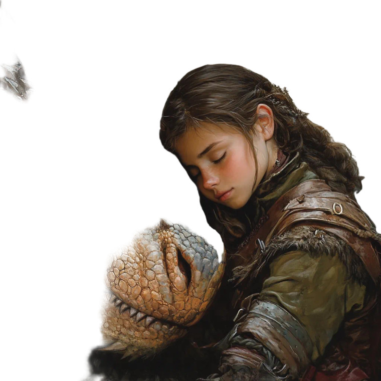 Girl And Dragon V2 Vinyl Car Decal Sticker – Waterproof & UV-Resistant 8"