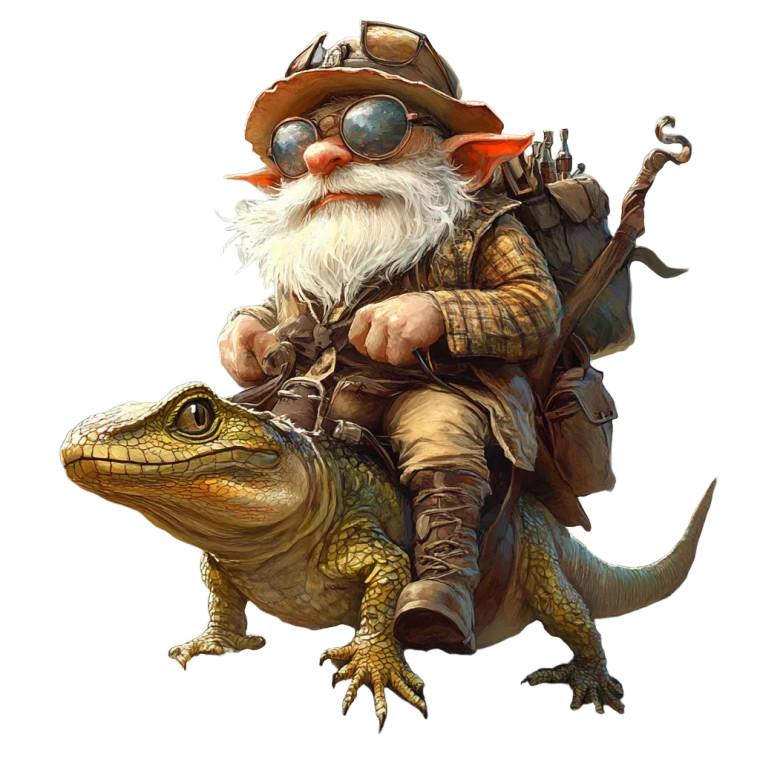 Gnome Wizard Hoarder Vinyl Car Decal Sticker – Waterproof & UV-Resistant 8"