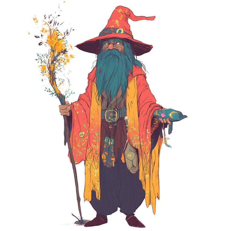 Ghibli Style Wizard Vinyl Car Decal Sticker – Waterproof & UV-Resistant 8"