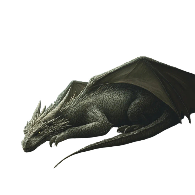 Sleeping Dragon Hill Vinyl Car Decal Sticker – Waterproof & UV-Resistant 8"