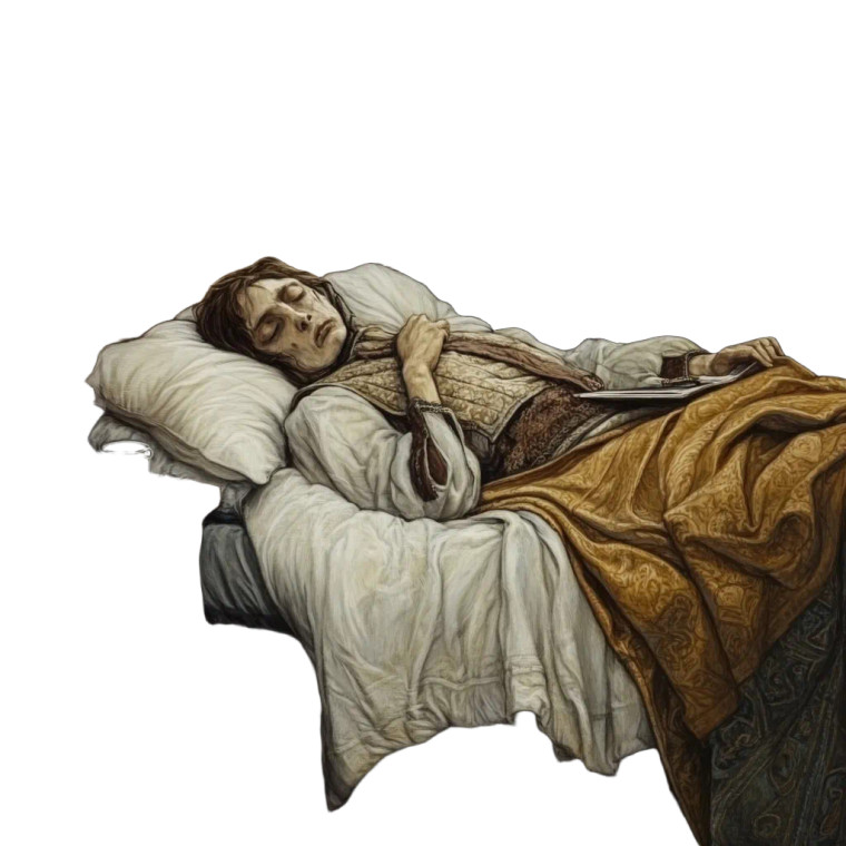 Medieval Plague Victim Vinyl Car Decal Sticker – Waterproof & UV-Resistant 8"