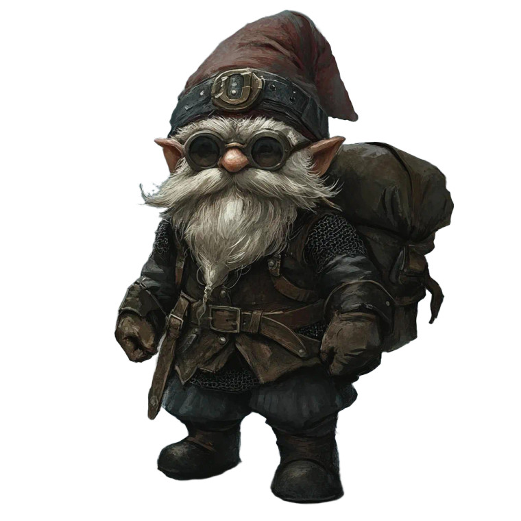 D&D Gnome Rogue V2 Vinyl Car Decal Sticker – Waterproof & UV-Resistant 8"