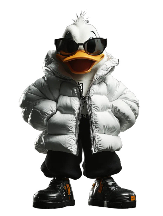 Cyberpunk Donald Duck Vinyl Car Decal Sticker – Waterproof & UV-Resistant 8"