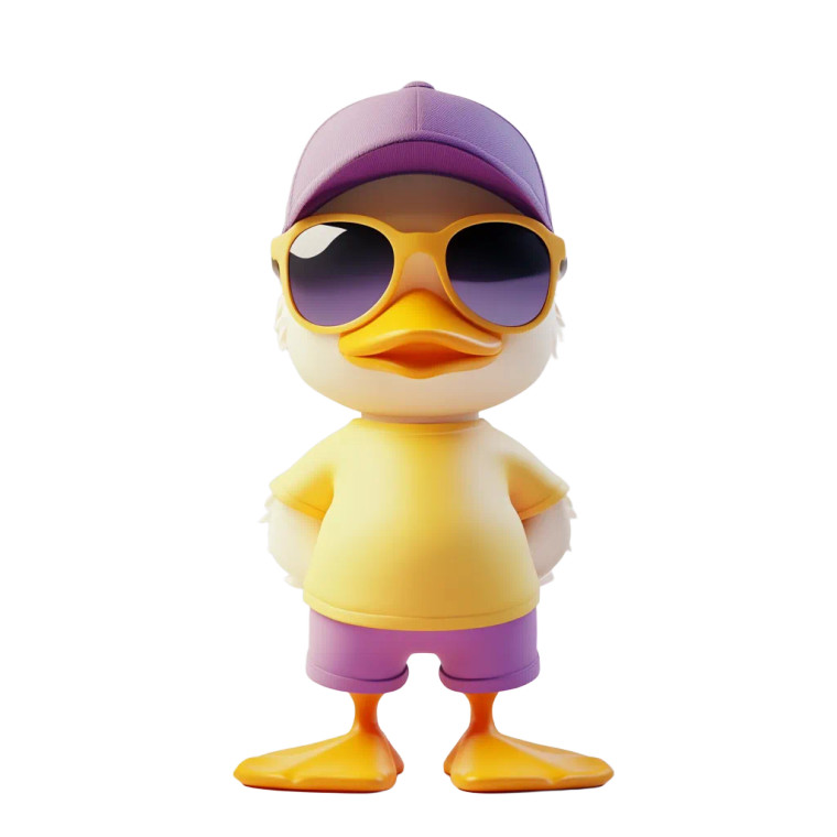 Stylish 3D Duck Vinyl Car Decal Sticker – Waterproof & UV-Resistant 8"
