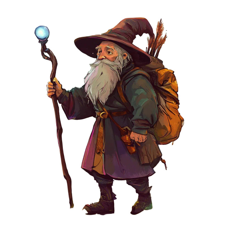 Old Novice Mage Vinyl Car Decal Sticker – Waterproof & UV-Resistant 8"