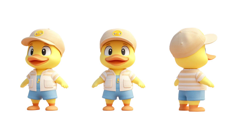 Cute Duck Character Vinyl Car Decal Sticker – Waterproof & UV-Resistant 8"