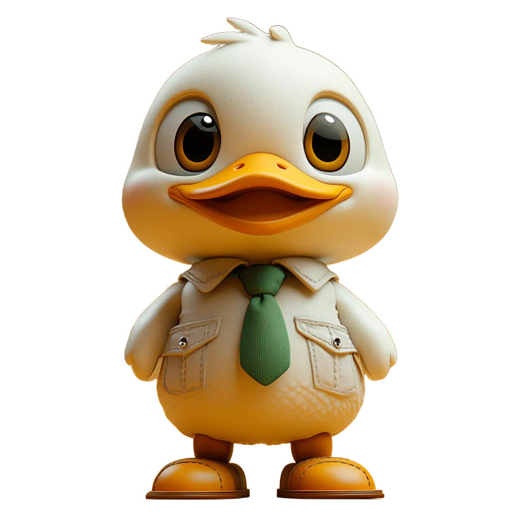 Cute Duck Toy Vinyl Car Decal Sticker – Waterproof & UV-Resistant 8"