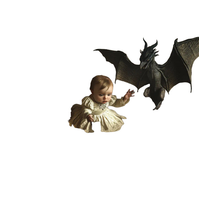 Victorian Baby Play Vinyl Car Decal Sticker – Waterproof & UV-Resistant 8"