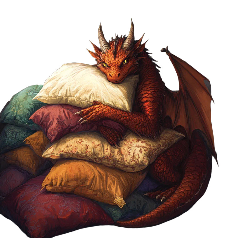 Smaug Hugs Pillow Vinyl Car Decal Sticker – Waterproof & UV-Resistant 8"