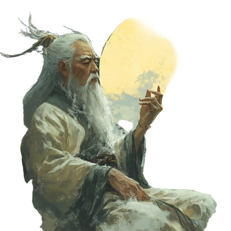 Chinese Sage Vinyl Car Decal Sticker – Waterproof & UV-Resistant 8"