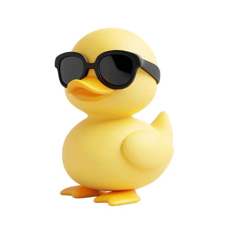 Cute Yellow Duck Vinyl Car Decal Sticker – Waterproof & UV-Resistant 8"