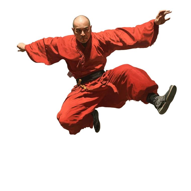 Kung Fu Man Vinyl Car Decal Sticker – Waterproof & UV-Resistant 8"