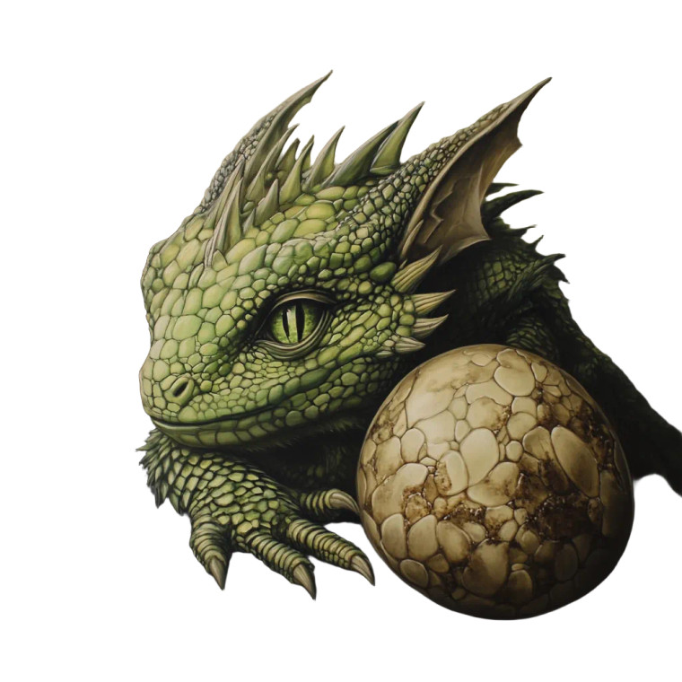 Newborn Green Dragon Vinyl Car Decal Sticker – Waterproof & UV-Resistant 8"