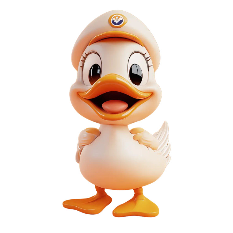 Goofy Sailor Duck Vinyl Car Decal Sticker – Waterproof & UV-Resistant 8"