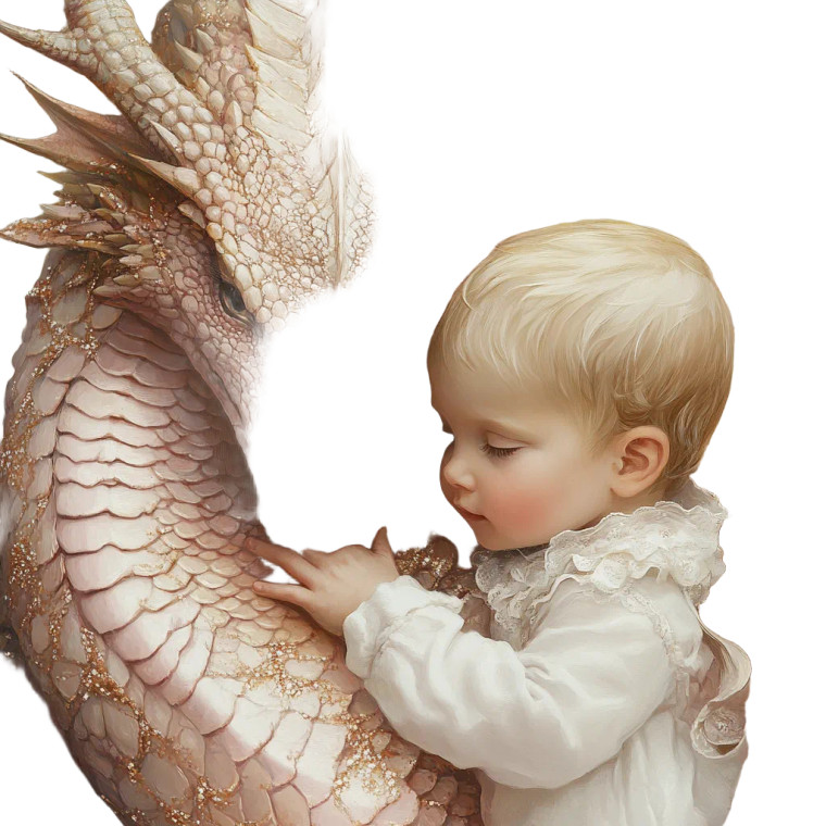 Baby And Dragon V3 Vinyl Car Decal Sticker – Waterproof & UV-Resistant 8"