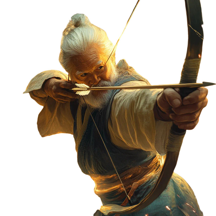 Aged Adventurer Archer Vinyl Car Decal Sticker – Waterproof & UV-Resistant 8"