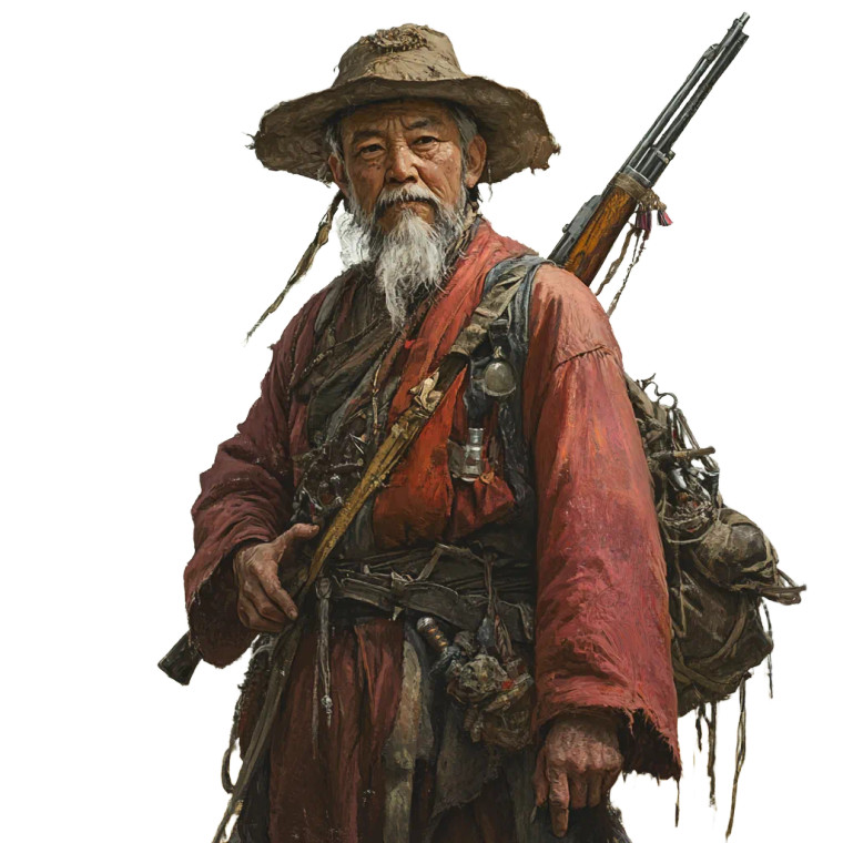 Lonely Chinese Hunter Vinyl Car Decal Sticker – Waterproof & UV-Resistant 8"