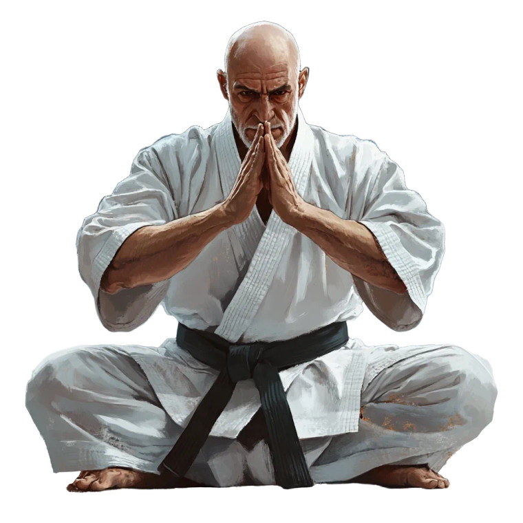 Wise Karate Sensei Vinyl Car Decal Sticker – Waterproof & UV-Resistant 8"