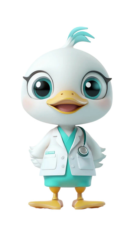 Doctor Duck Vinyl Car Decal Sticker – Waterproof & UV-Resistant 8"