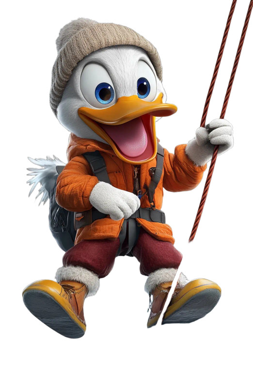 Duck Winter Adventurer Vinyl Car Decal Sticker – Waterproof & UV-Resistant 8"