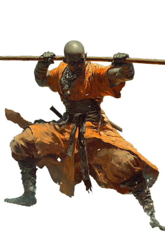 Monk Warrior Fight Vinyl Car Decal Sticker – Waterproof & UV-Resistant 8"