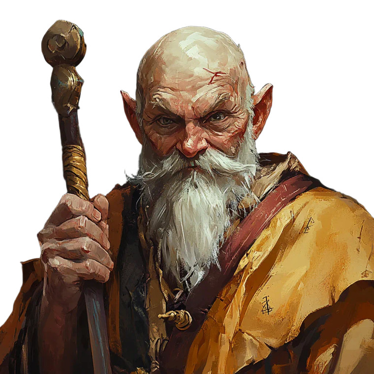 Wizard With Scepter Vinyl Car Decal Sticker – Waterproof & UV-Resistant 8"