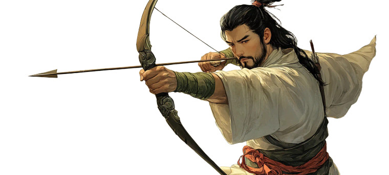 Ancient Chinese Hunter Vinyl Car Decal Sticker – Waterproof & UV-Resistant 8"