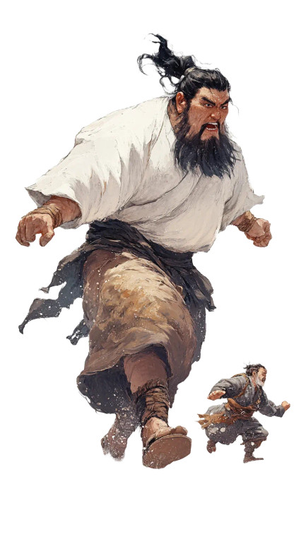 Giant And Dwarf Chase Vinyl Car Decal Sticker – Waterproof & UV-Resistant 8"