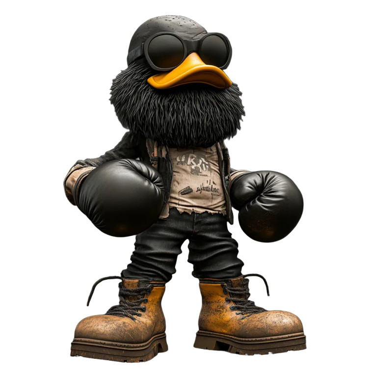 Boxing Duck Builder Vinyl Car Decal Sticker – Waterproof & UV-Resistant 8"