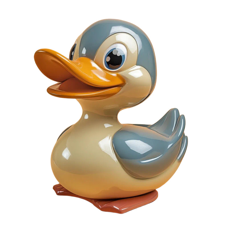 Retro Toy Duck Vinyl Car Decal Sticker – Waterproof & UV-Resistant 8"