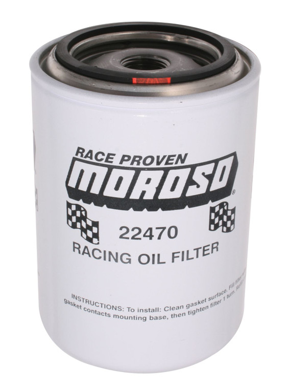 Moroso Performance Oil Filter 22470 Engine Oil Filter; Steel Mesh; 27 Microns; Canister