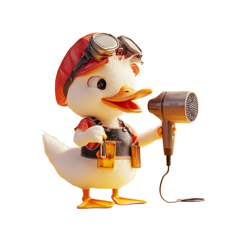 Mechanic Duck Fixing Vinyl Car Decal Sticker – Waterproof & UV-Resistant 8"