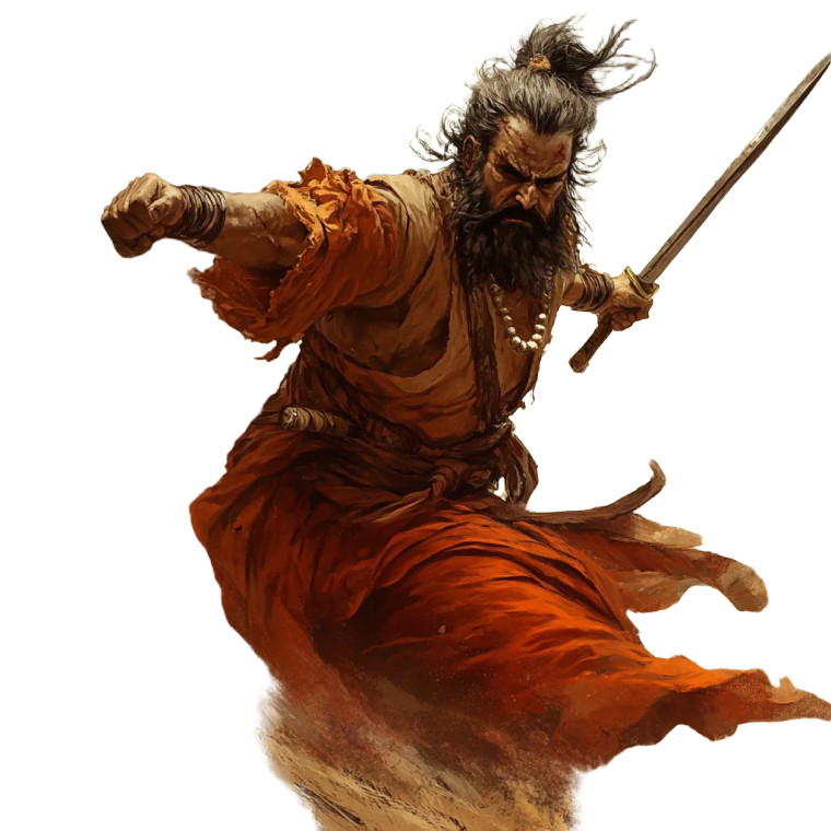 Fierce Ancient Sage Vinyl Car Decal Sticker – Waterproof & UV-Resistant 8"