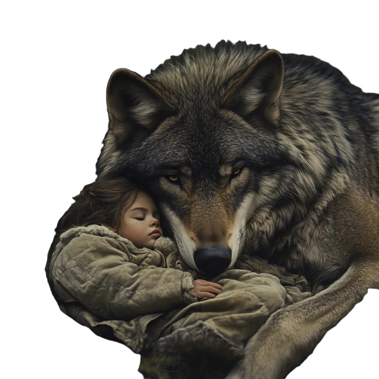 Protective Gray Wolf Vinyl Car Decal Sticker – Waterproof & UV-Resistant 8"